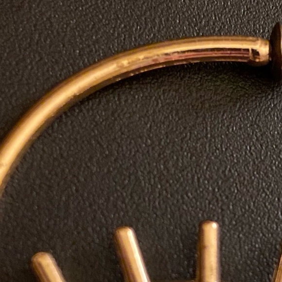 Eye Earring Hoops Gold Pearl Faux Lashes - Picture 8 of 8